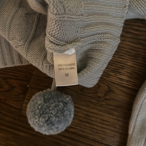 Juicy Couture Y2K Vintage Rare 100% Cashmere Cropped Zip Up Cableknit Hoodie - Picture 3 of 4